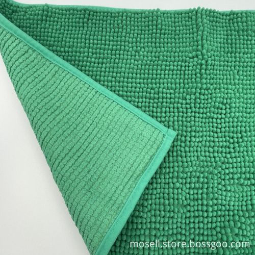 Anti Skidding Green Chenille Bathroom Mats